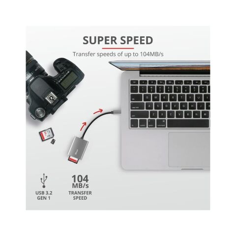 Считыватель флеш-карт Trust Dalyx Fast USB-С Card reader (24136) - Нулевой остаток (Feed)  - Нулевой остаток (Feed) 