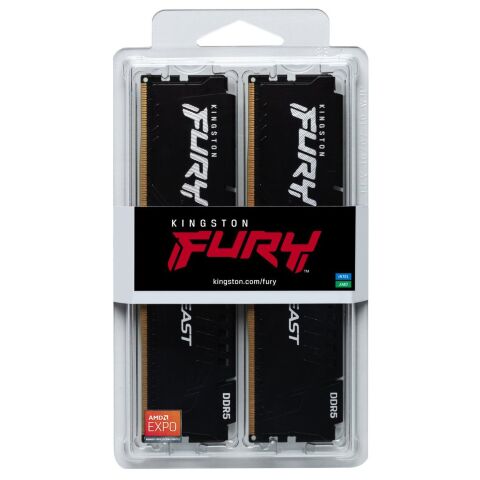 Модуль памяти для компьютера DDR5 32GB (2x16GB) 6800 MHz Beast Black EXPO Kingston Fury (ex.HyperX) (KF568C34BBEK2-32) - Модули памяти для компьютера  - Модули памяти для компьютера 