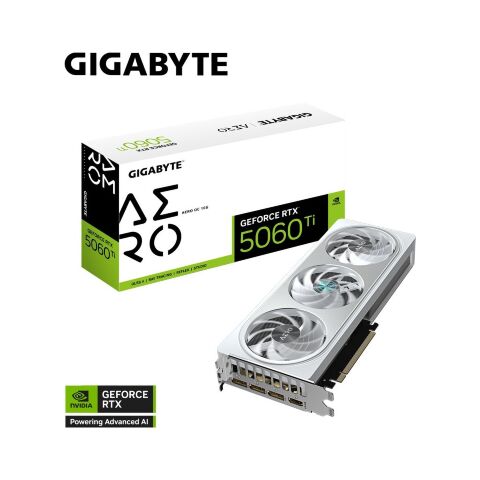 Видеокарта GIGABYTE GeForce RTX5060Ti 16Gb AERO OC (GV-N506TAERO OC-16GD) - Видеокарты  - Видеокарты 