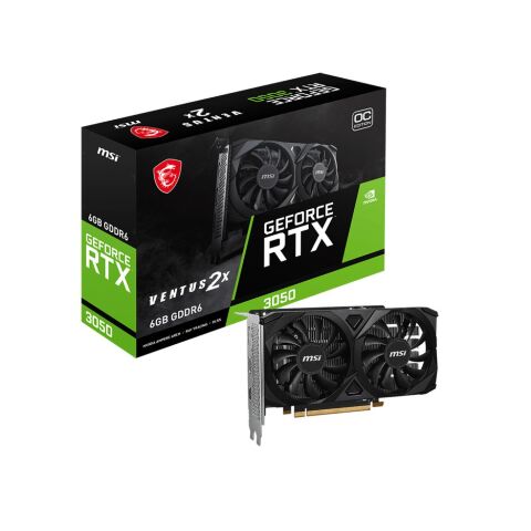 Видеокарта MSI GeForce RTX3050 6Gb VENTUS 2X E OC (RTX 3050 VENTUS 2X E 6G OC) - Видеокарты  - Видеокарты 