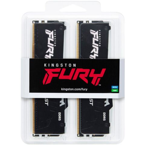 Модуль памяти для компьютера DDR5 64GB (2x32GB) 6000 MHz Beast RGB EXPO Kingston Fury (ex.HyperX) (KF560C30BBEAK2-64) - Нулевой остаток (Feed)  - Нулевой остаток (Feed) 
