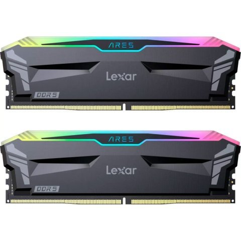 Модуль памяти для компьютера DDR5 32GB (2x16GB) 6000 MHz Ares RGB Black Lexar (LD5BU016G-R6000GDLA) - Нулевой остаток (Feed)  - Нулевой остаток (Feed)