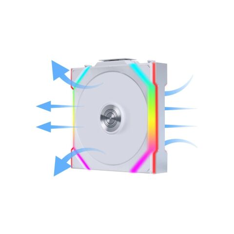 Кулер для корпуса Lian Li Uni Fan SL WIRELESS Reverse, 120-1, Wh (G99.12RSL1W1W.00) - Вентиляторы к корпусам  - Вентиляторы к корпусам 