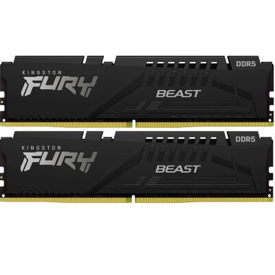 Модуль памяти для компьютера DDR5 64GB (2x32GB) 6000 MHz Beast Black XMP Kingston Fury (ex.HyperX) (KF560C30BBK2-64)