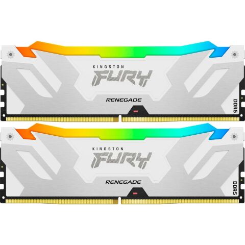 Модуль памяти для компьютера DDR5 64GB (2x32GB) 6400 MHz Renegade RGB White XMP Kingston Fury (ex.HyperX) (KF564C32RWAK2-64) - Нулевой остаток (Feed)  - Нулевой остаток (Feed) 