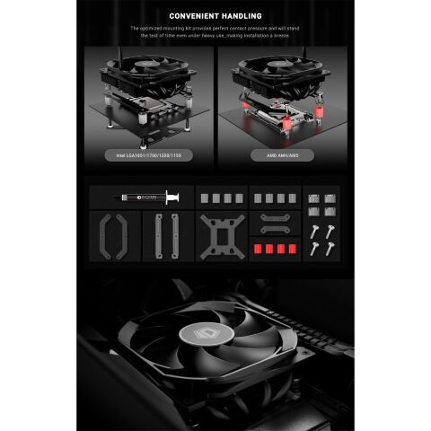 Кулер для процессора ID-Cooling IS-37-XT Black - Нулевой остаток (Feed)  - Нулевой остаток (Feed) 
