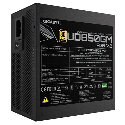 Блок питания GIGABYTE 850W (GP-UD850GM PG5 V2) - Нулевой остаток (Feed)  - Нулевой остаток (Feed) 