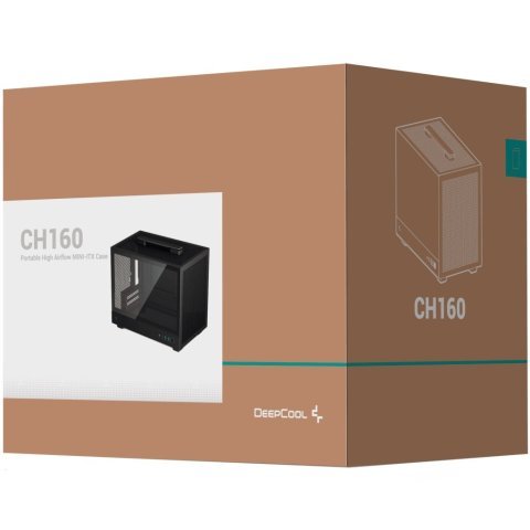 Корпус Deepcool CH160 Black (R-CH160-BKNGI0-G-1) - Нулевой остаток (Feed)  - Нулевой остаток (Feed) 