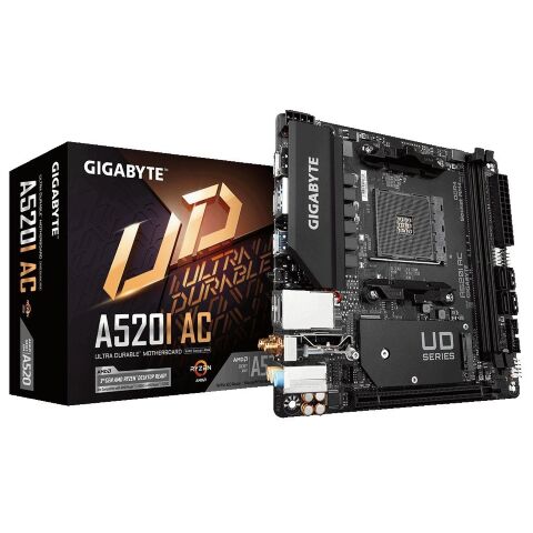 Материнская плата GIGABYTE A520I AC - Нулевой остаток (Feed)  - Нулевой остаток (Feed) 