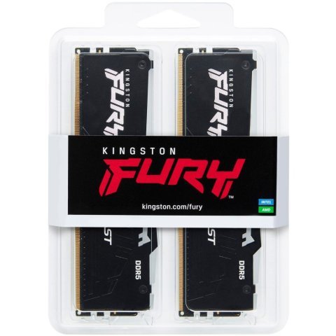 Модуль памяти для компьютера DDR5 32GB (2x16GB) 6400 MHz Beast RGB XMP Kingston Fury (ex.HyperX) (KF564C32BBAK2-32) - Нулевой остаток (Feed)  - Нулевой остаток (Feed) 