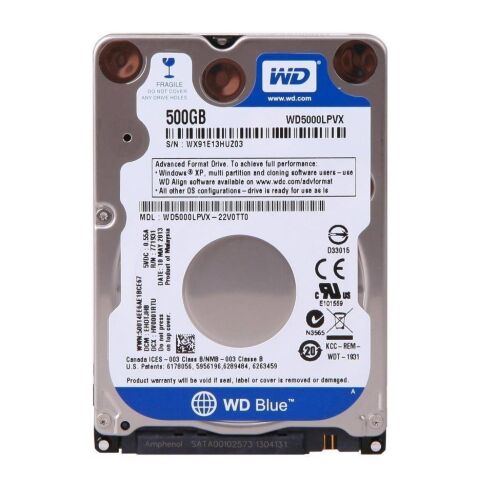 Жесткий диск для ноутбука 2.5" 500GB WD (WD5000LPCX) - Внутренние HDD  - Внутренние HDD 