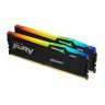 Модуль памяти для компьютера DDR5 32GB (2x16GB) 5200 MHz Beast RGB AM5 Black Kingston Fury (ex.HyperX) (KF552C36BBEAK2-32)