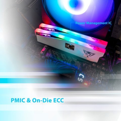 Модуль памяти для компьютера DDR5 48GB (2x24GB) 7000 MHz Viper Elite 5 RGB Patriot (PVER548G70C32KW) - Нулевой остаток (Feed)  - Нулевой остаток (Feed)