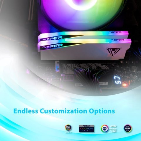 Модуль памяти для компьютера DDR5 48GB (2x24GB) 7000 MHz Viper Elite 5 RGB Patriot (PVER548G70C32KW) - Нулевой остаток (Feed)  - Нулевой остаток (Feed)