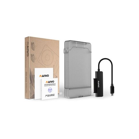 Карман внешний Maiwo USB3.1 GEN1 TypeC to HDD 2,5" SATA/SSD black (K104G2 black) - Аксессуары к HDD  - Аксессуары к HDD 