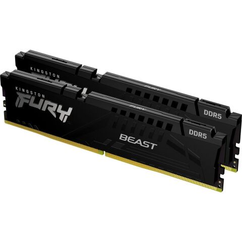 Модуль памяти для компьютера DDR5 64GB (2x32GB) 6000 MHz Beast Black EXPO Kingston Fury (ex.HyperX) (KF560C30BBEK2-64) - Нулевой остаток (Feed)  - Нулевой остаток (Feed) 