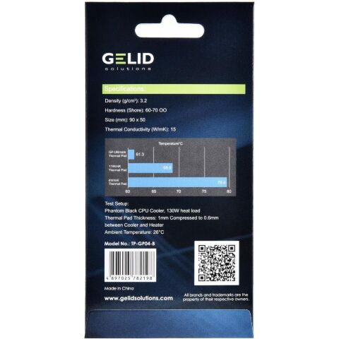 Термопрокладка Gelid Solutions GP-Ultimate 90x50x1.0 mm (TP-GP04-B) - Нулевой остаток (Feed)  - Нулевой остаток (Feed) 