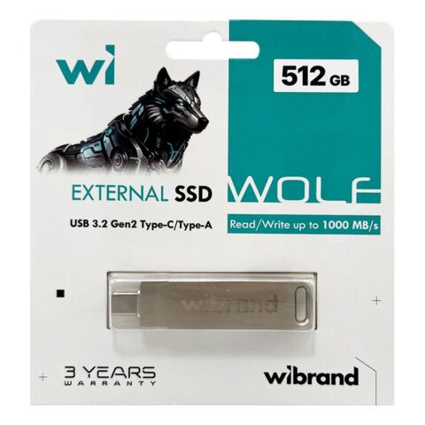 Накопитель SSD USB 3.2 512GB Wolf Wibrand (WIEXSSD/WO512GB) - Внутренние SSD - Внутренние SSD