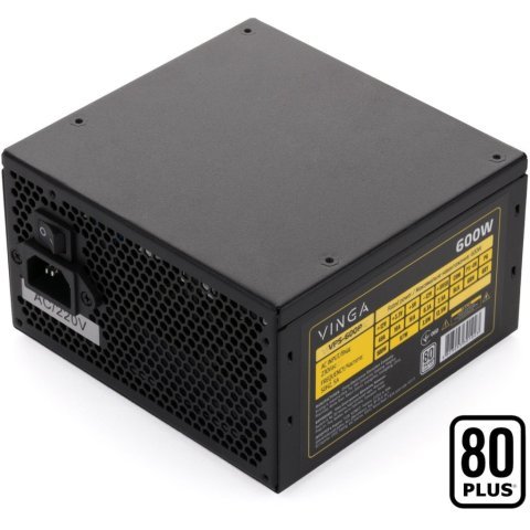 Блок питания Vinga 600W (VPS-600P) - Нулевой остаток (Feed)  - Нулевой остаток (Feed) 