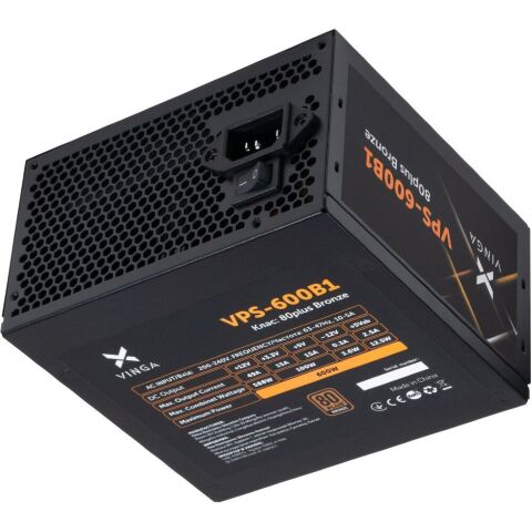 Блок питания Vinga 600W (VPS-600B1) - Нулевой остаток (Feed)  - Нулевой остаток (Feed) 