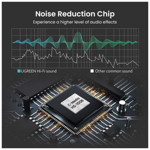 Звуковая плата Ugreen US205 black (30724) - Нулевой остаток (Feed)  - Нулевой остаток (Feed) 