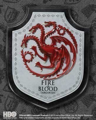 Настінний герб Noble Collection Game of Thrones Targaryen Dragon Гра престолів Таргарієн Дім Драконів 30 см. -   -  