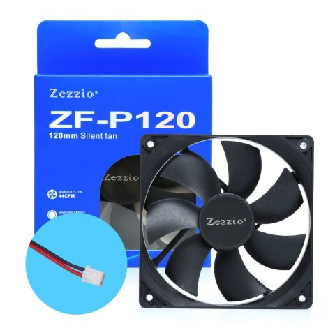 Кулер для корпуса Zezzio ZF-P120 2pin - Вентиляторы к корпусам  - Вентиляторы к корпусам 