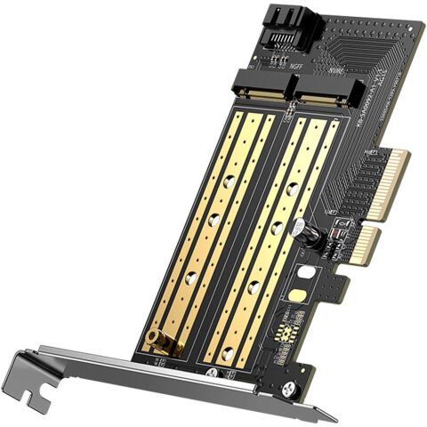 Контроллер Ugreen PCI-E 3.0 for SSD M.2 NVMe + M.2 NGFF CM302 (70504) - Контроллеры ExpressCard  - Контроллеры ExpressCard 