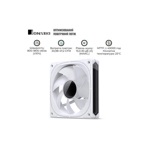 Кулер для корпуса JONSBO FR-505W ARGB White - Вентиляторы к корпусам  - Вентиляторы к корпусам 