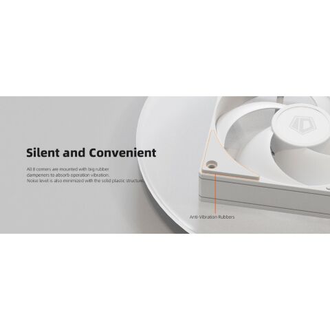 Кулер для корпуса ID-Cooling Вентилятор ID-Cooling AS-120-W (AS-120-W) - Нулевой остаток (Feed)  - Нулевой остаток (Feed) 