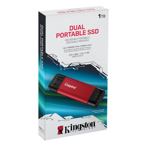 Накопитель SSD USB Type-C 1TB Dual Portable Kingston (SPSD/1TB) - Внутренние SSD - Внутренние SSD