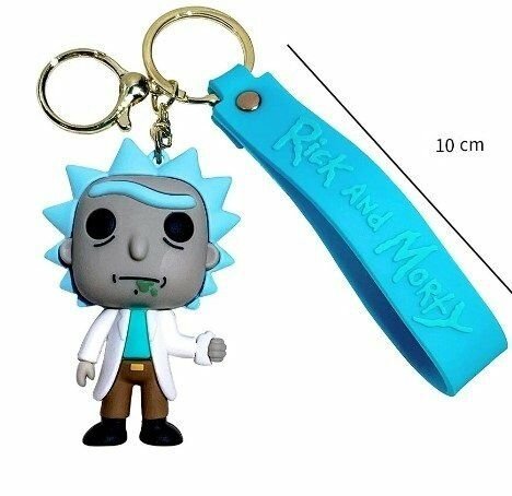 Брелок подвеска на рюкзак Rick and Morty 3D Rick Keychain Backpack Рик и Морти Рик - -