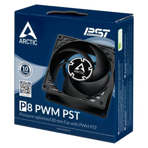 Кулер для корпуса Arctic P8 PWM PST Black (ACFAN00150A) - Вентиляторы к корпусам  - Вентиляторы к корпусам 