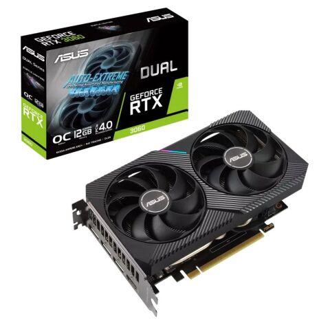 Видеокарта ASUS GeForce RTX3060 12Gb DUAL OC V2 LHR (DUAL-RTX3060-O12G-V2) - Нулевой остаток (Feed)  - Нулевой остаток (Feed) 