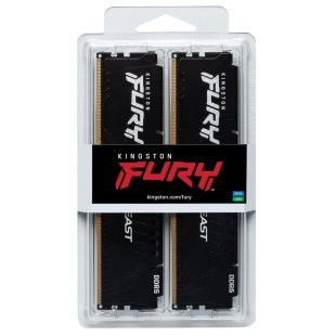 Модуль памяти для компьютера DDR5 16GB (2x8GB) 5200 MHz Beast Black Kingston Fury (ex.HyperX) (KF552C36BBEK2-16)