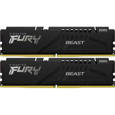 Модуль памяти для компьютера DDR5 32GB (2x16GB) 5200 MHz Beast Black Kingston Fury (ex.HyperX) (KF552C40BBK2-32) - Модули памяти для компьютера  - Модули памяти для компьютера 