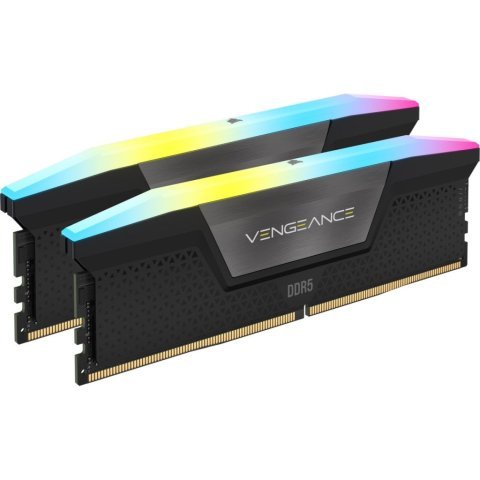 Модуль памяти для компьютера DDR5 32GB (2x16GB) 6400 MHz Vengeance RGB Black Corsair (CMH32GX5M2B6400C36) - Нулевой остаток (Feed)  - Нулевой остаток (Feed) 