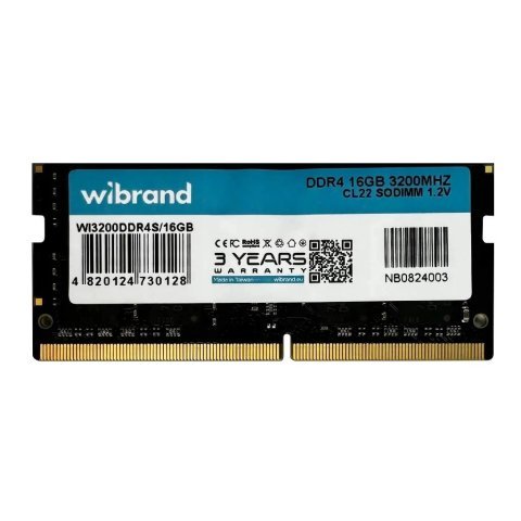 Модуль памяти для ноутбука SoDIMM DDR4 16GB 3200 MHz Wibrand (WI3200DDR4S/16GB) - Нулевой остаток (Feed)  - Нулевой остаток (Feed)