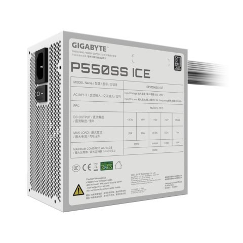 Блок питания GIGABYTE 550W (GP-P550SS ICE) - Нулевой остаток (Feed)  - Нулевой остаток (Feed) 