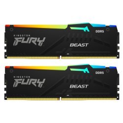 Модуль памяти для компьютера DDR5 32GB (2x16GB) 6000 MHz Beast RGB Kingston Fury (ex.HyperX) (KF560C30BBAK2-32)