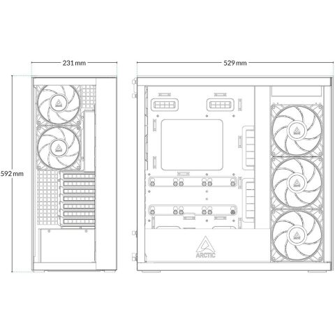 Корпус Arctic XTENDER WHT (ACPCC00014A) - Корпуса  - Корпуса 