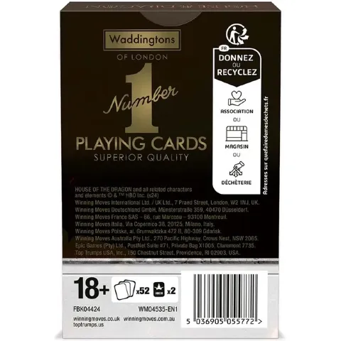 Игральные карты Winning Moves Game of Thrones House of Dragons Waddingtons Number 1 Игра престолов Дом дракона -   -  