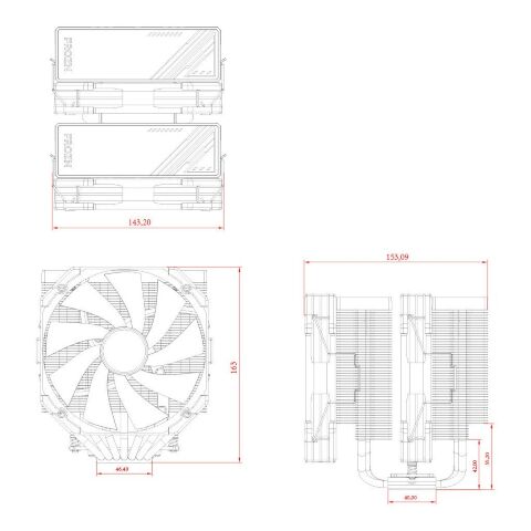 Кулер для процессора ID-Cooling FROZN A720 Black - Нулевой остаток (Feed) - Нулевой остаток (Feed)