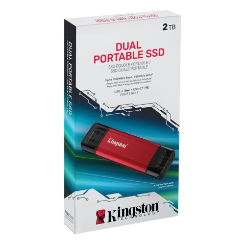 Накопитель SSD USB Type-C 2TB Dual Portable Kingston (SPSD/2TB) - Внутренние SSD - Внутренние SSD