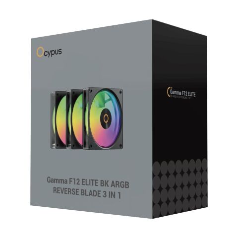 Кулер для корпуса OCYPUS GAMMA F12 ELITE BK A (GAMMA-F12-BK3AM01E-GL) - Нулевой остаток (Feed)  - Нулевой остаток (Feed) 