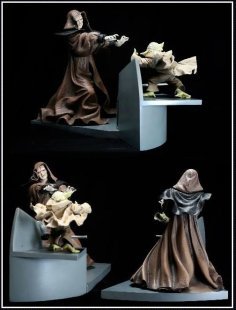 Фигурка Kotobukiya Star Wars Yoda Vs Emperor Palpatine Звёздные войны Йода Император Палпатин 37 см.