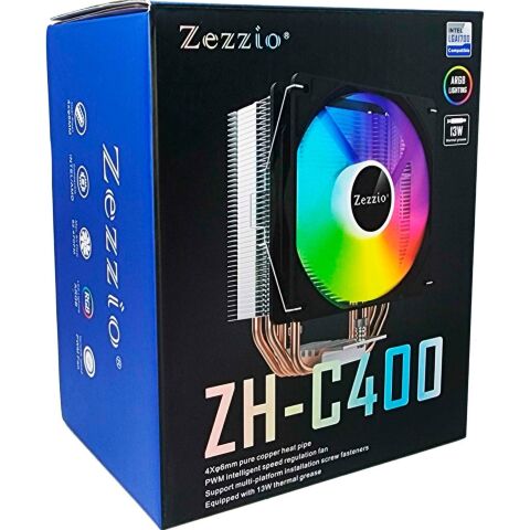 Кулер для процессора Zezzio ZH-C400 V2 ARGB/SRGB Ultra Fan - Кулеры к процессорам  - Кулеры к процессорам 
