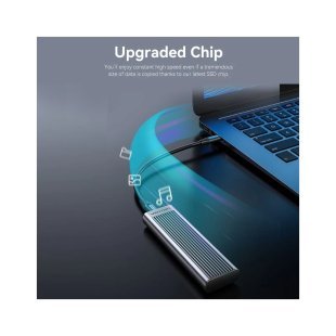 Карман внешний Vention SSD M.2 (NVME) M-key USB Type-C 3.2 10Gbps Heat Sink Aluminum (KPKH0)