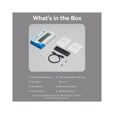 Карман внешний Vention SSD M.2 (NVME) M-key USB Type-C 3.2 10Gbps Heat Sink Aluminum (KPKH0) - Нулевой остаток (Feed)  - Нулевой остаток (Feed) 