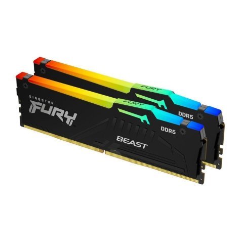 Модуль памяти для компьютера DDR5 64GB (2x32GB) 5600 MHz Beast RGB Kingston Fury (ex.HyperX) (KF556C36BBEAK2-64) - Нулевой остаток (Feed)  - Нулевой остаток (Feed) 